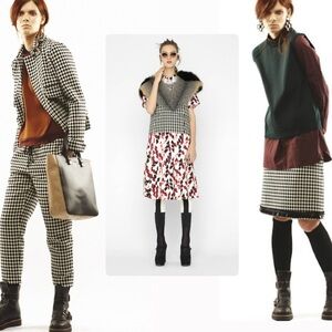 MARNI Winter Edition 2013 Black and White Checkered Blouse Size 44- US M (8-10)